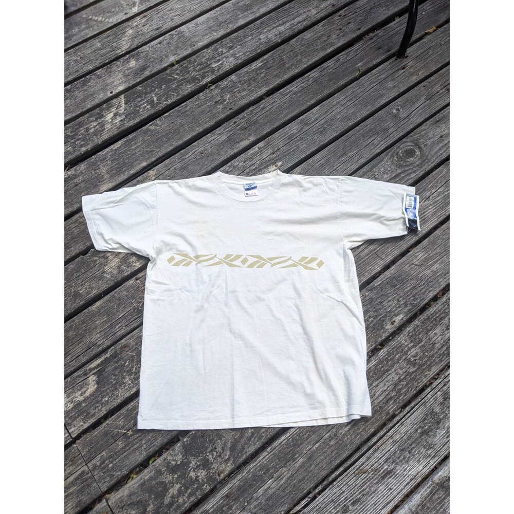 Deadstock NWT Vintage Reebok Shirt Y2K XL Surfwear Skate 90s Tan